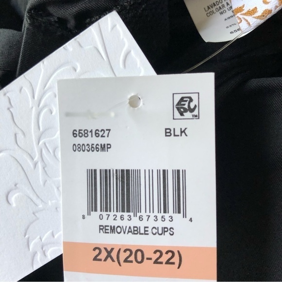 Becca By Rebecca Virtue NWT Black Tear Drop One Piece Swimsuit Size 2X - Picture 8 of 10